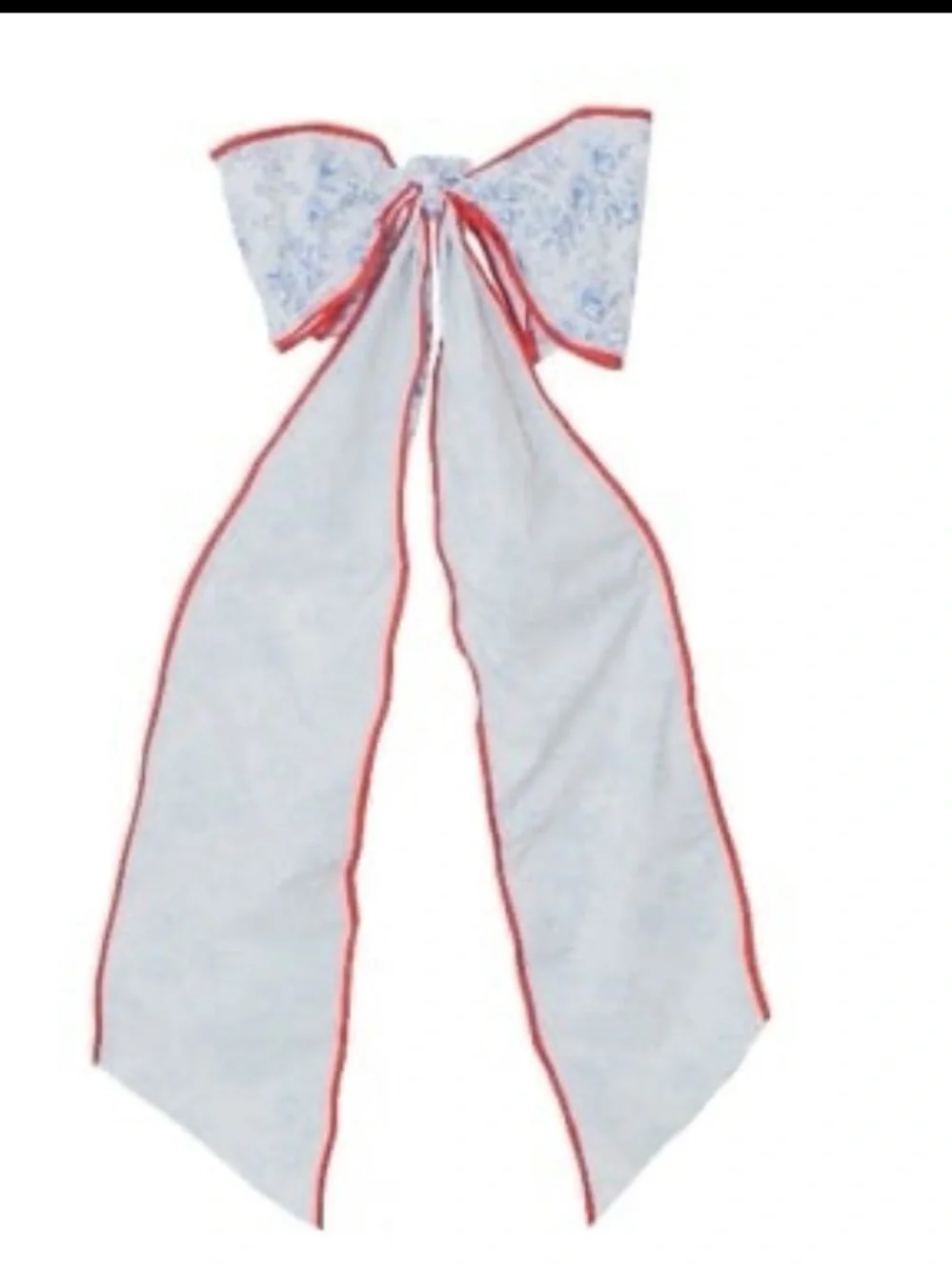 My Texas House Extra Large Floral Decorative Bow, Red and Blue, 48